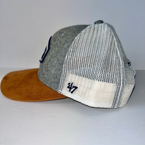 Denver Broncos Trucker Hat Snapback Gray Brown Suede NFL Football Mile High - Picture 3 of 7